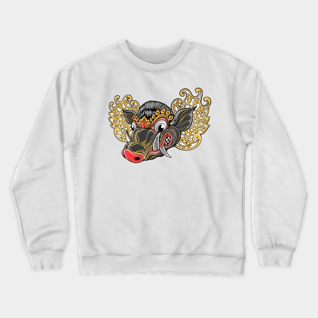 Balinese Barong bangkung Crewneck Sweatshirt by DMD Art Studio